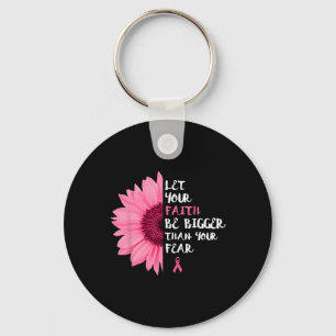 Cancer Awareness Month Flower Pink Ribbon Women  Key Ring