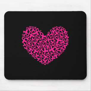 Cancer Awareness Month Ribbon Heart Women Men Mouse Pad