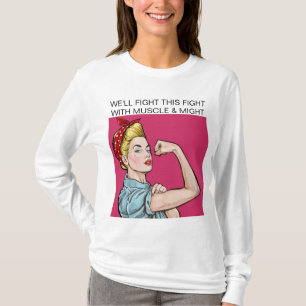 Cancer Awareness muscle and Might c SRF T-Shirt