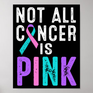 Cancer Awareness Not All Cancer Is Pink Gift Fight Poster
