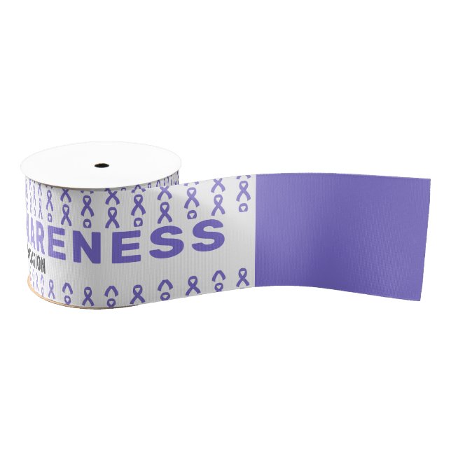 Cancer Awareness Pattern Ribbon Grosgrain Ribbon (Spool)
