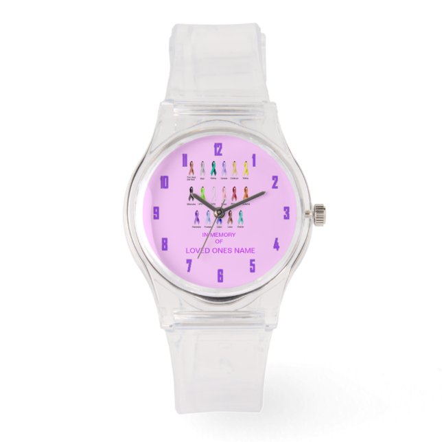 CANCER AWARENESS PERSONALIZE WATCH (Front)