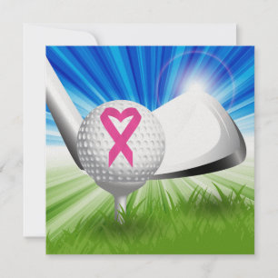 Cancer Awareness Pink Ribbon Golf