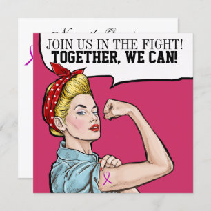 Cancer Awareness - Pink Ribbon Invitation