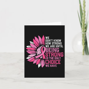 Cancer Awareness Pink Ribbon Sunflower Card