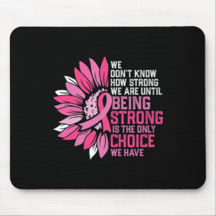 Cancer Awareness Pink Ribbon Sunflower  Mouse Pad