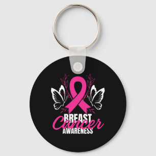 Cancer Awareness Pink Ribbon Support Squad Cancer Key Ring