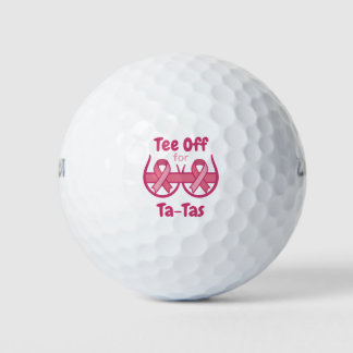 Cancer Awareness Pink Tee Off Ta-Tas Golf Balls
