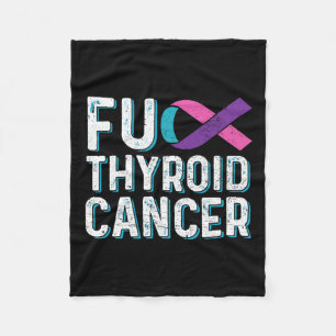Cancer Awareness Products - Thyroid Cancer Survivo Fleece Blanket