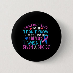 Cancer Awareness Ribbon Blue Pink Teal Fighter Che 6 Cm Round Badge