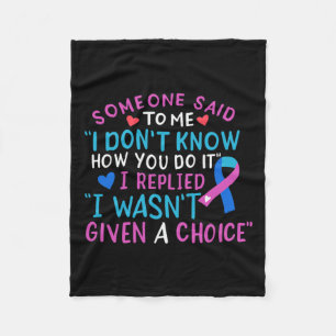 Cancer Awareness Ribbon Blue Pink Teal Fighter Che Fleece Blanket