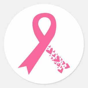 Cancer Awareness Ribbon Classic Round Sticker