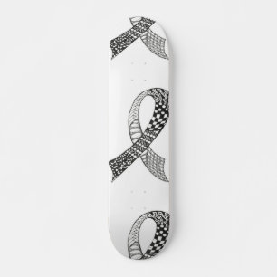Cancer Awareness Ribbon Custom Colour Skateboard