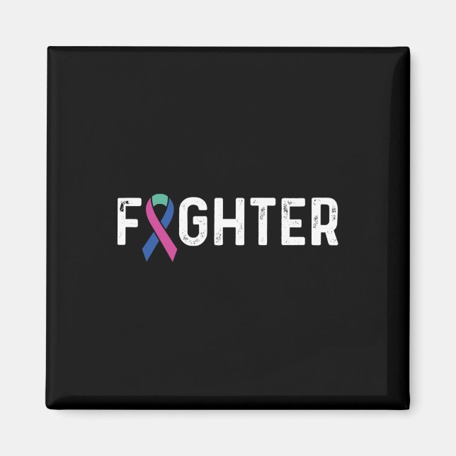 Cancer Awareness Ribbon Fighter  Magnet (Front)