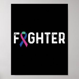 Cancer Awareness Ribbon Fighter  Poster