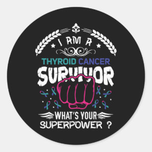 Cancer Awareness Ribbon S Classic Round Sticker