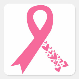 Cancer Awareness Ribbon Square Sticker
