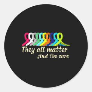 Cancer Awareness Ribbon Support Classic Round Sticker