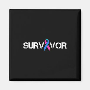 Cancer Awareness Ribbon Survivor Symbol Magnet