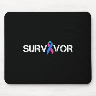Cancer Awareness Ribbon Survivor Symbol Mouse Pad