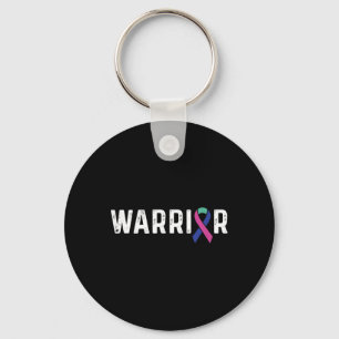Cancer Awareness Ribbon Warrior Key Ring