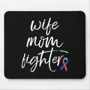 Cancer Awareness Ribbon Wife Mum Fighter  Mouse Pad