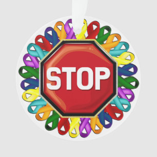 Cancer Awareness Ribbons Ornament