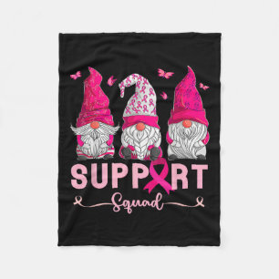 Cancer Awareness Shirt For Women Gnomes Support Sq Fleece Blanket