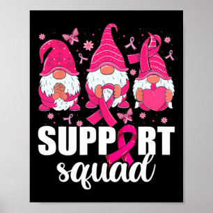 Cancer Awareness Shirt For Women Gnomes Support Sq Poster