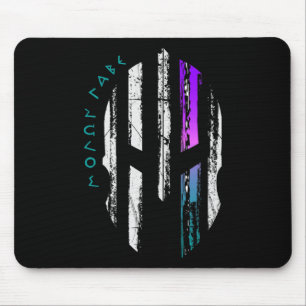 Cancer Awareness Spartan Warrior Helmet Thin Line Mouse Pad