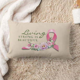 Cancer Awareness - Strong is Beautiful  Lumbar Cushion