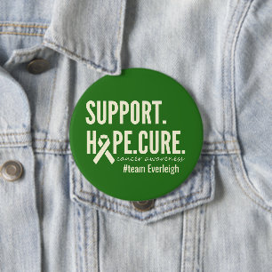 cancer awareness support cure Personalised Button
