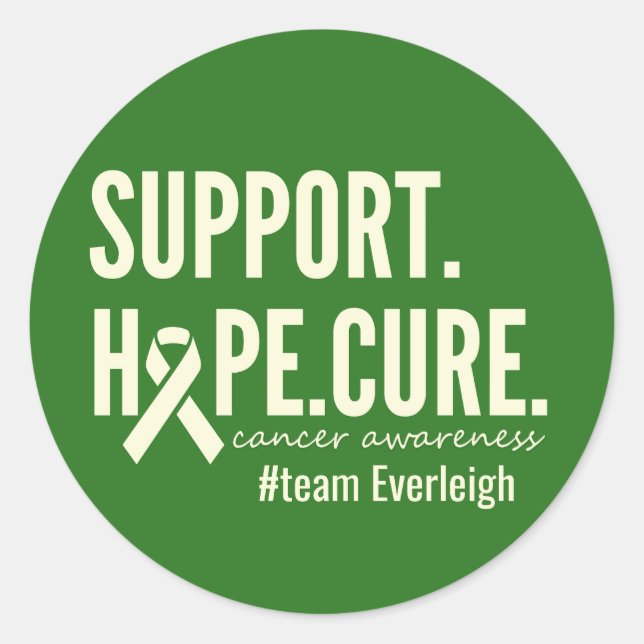 cancer awareness support Custom name Stickers  (Front)
