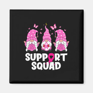 Cancer Awareness Support Squad Gnomes Pink Women Magnet