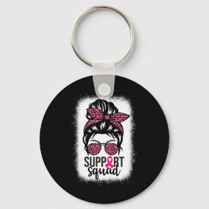 Cancer Awareness Support-squad Messy Bun Warrior 1 Key Ring