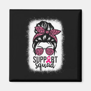 Cancer Awareness Support-squad Messy Bun Warrior 1 Magnet