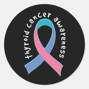 Cancer Awareness Support Walk Ribbon Classic Round Sticker