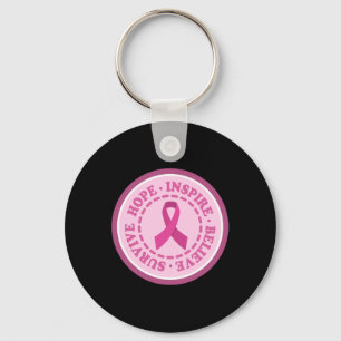 Cancer Awareness Survive Hope Inspire Believe  Key Ring