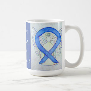 Cancer Awareness Violet Ribbon Angel Custom Mug
