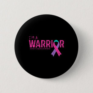 Cancer Awareness Warrior 6 Cm Round Badge
