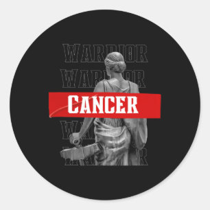 Cancer Awareness Warrior Marathon T For Cancer Sur Classic Round Sticker