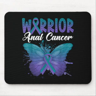 Cancer Awareness Warrior Purple Green Ribbon Mouse Pad