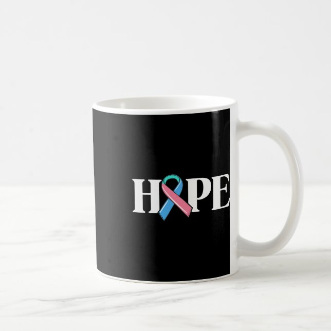Cancer Awareness Wife Hope Survivor Warrior  Coffee Mug (Right)