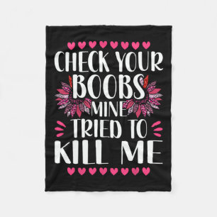 Cancer Awereness Supportor  Fleece Blanket