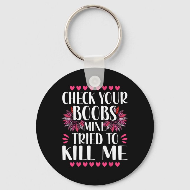 Cancer Awereness Supportor  Key Ring (Front)