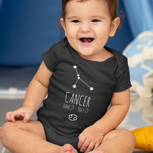 Cancer Birth Sign Zodiac Constellation Baby Bodysuit