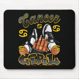 Cancer Birthday Afro Queen Sneakers Survivor Desig Mouse Pad