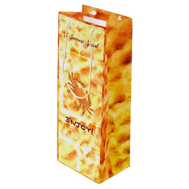 Cancer Birthday Wine Gift Bag (Front Angled)