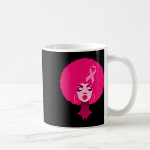 Cancer Black African American Women Support Pink 3 Coffee Mug