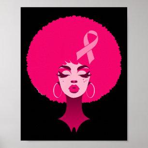 Cancer Black African American Women Support Pink 3 Poster